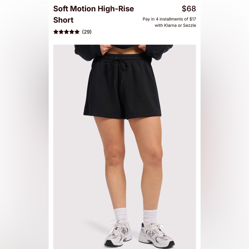 nuuds Soft Motion High-Rise Shorts in Black